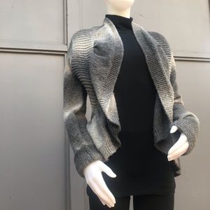 BCBG Maxazria Gray and Black Cardigan Size Large